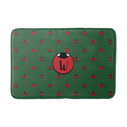 Lieveheersbeestje Polka Dots Badmat (Voorkant)