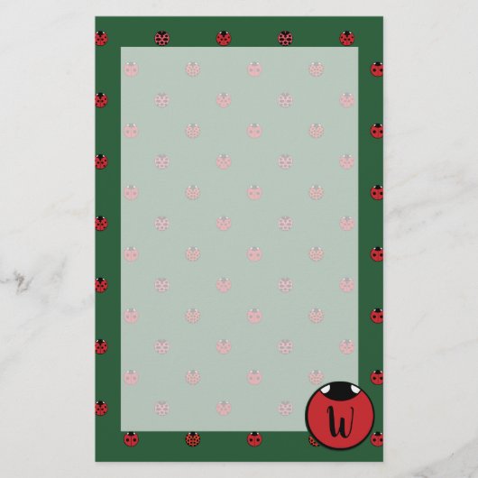 Lieveheersbeestje Polka Dots Stationery Briefpapier (Voorkant)