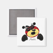 Lieveheersbeestje Polka tante Magneet (Voorkant / Achterkant)