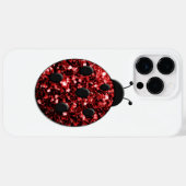 Lieveheersbeestje Red Sparkles print Case-Mate iPhone Case (Achterkant (horizontaal))