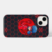 Lieveheersbeestje Rode Badge iPhone Hoesje (Achterkant horizontaal)