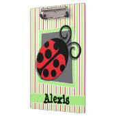 Lieveheersbeestje; rode en limoengroene strepen klembord (Links)