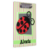 Lieveheersbeestje; rode en limoengroene strepen klembord (Rechts)