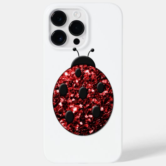 Lieveheersbeestje Rode Glitters afdruk Case-Mate iPhone Case (Achterkant)