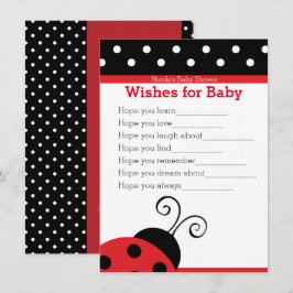 Lieveheersbeestje Rode Stippen Wensen voor Baby Sh Kaart