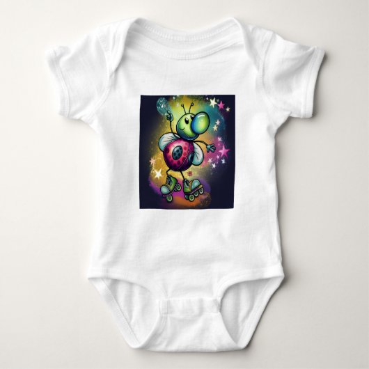 Lieveheersbeestje Roller Disco Baby Body Romper (Voorkant)