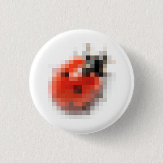 Lieveheersbeestje Ronde Button 3,2 Cm (Voorkant)
