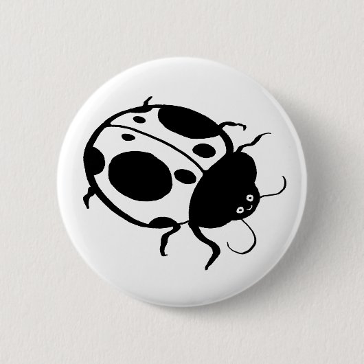 Lieveheersbeestje- Ronde Button 5,7 Cm (Voorkant)