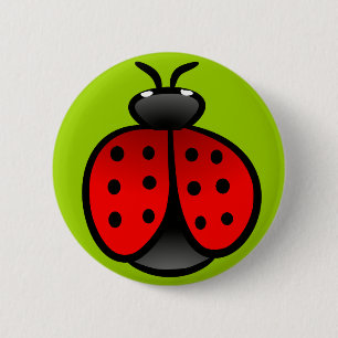 LIEVEHEERSBEESTJE RONDE BUTTON 5,7 CM