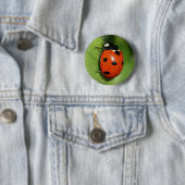 Lieveheersbeestje Ronde Button 5,7 Cm (In situ)