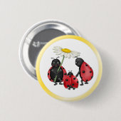 lieveheersbeestje ronde button 5,7 cm (Voorkant /achterkant)
