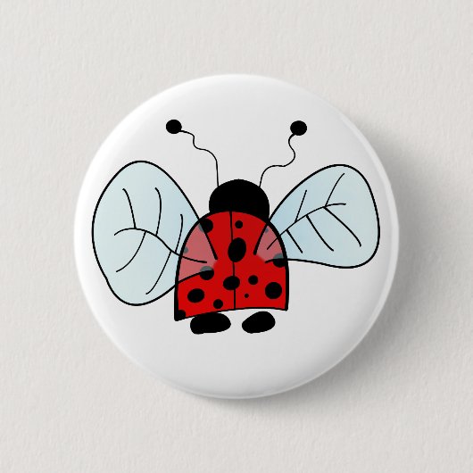 lieveheersbeestje ronde button 5,7 cm (Voorkant)