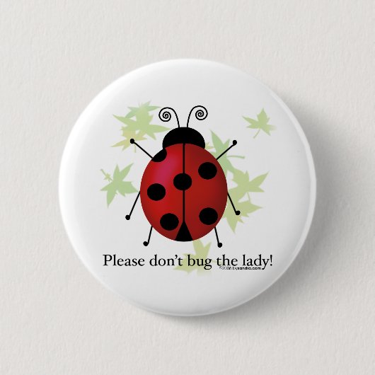 Lieveheersbeestje Ronde Button 5,7 Cm (Voorkant)