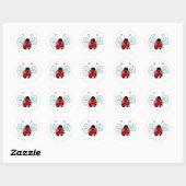 Lieveheersbeestje Ronde Sticker (Vel)