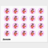 lieveheersbeestje ronde sticker (Vel)
