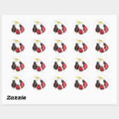 lieveheersbeestje ronde sticker (Vel)
