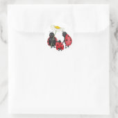 lieveheersbeestje ronde sticker (Tas)