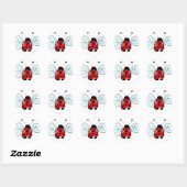 Lieveheersbeestje Ronde Sticker (Vel)