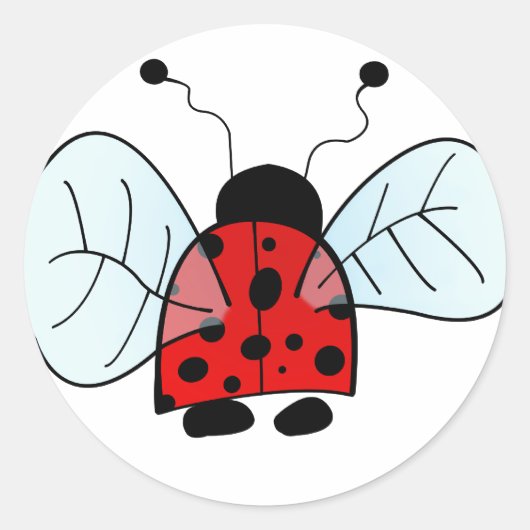 Lieveheersbeestje Ronde Sticker (Voorkant)