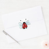 Lieveheersbeestje Ronde Sticker (Envelop)