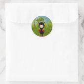 Lieveheersbeestje ronde sticker (Tas)