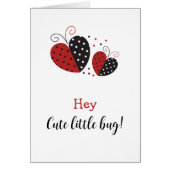 Lieveheersbeestje Rood en Zwart Schattige Hart Ver (Voorkant)