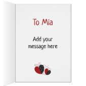 Lieveheersbeestje Rood en Zwart Schattige Hart Ver (Binnen (Rechts))