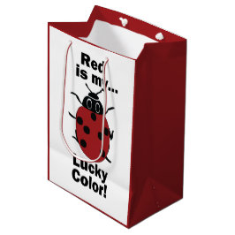 Lieveheersbeestje Rood is mijn Lucky kleur Grappig Medium Cadeauzakje