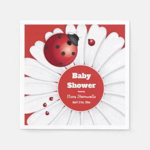 Lieveheersbeestje Rood Wit Zwart Baby shower Papie Servet