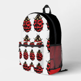 lieveheersbeestje Rood Zwart Insect lieveheersbees Bedrukte Rugzak