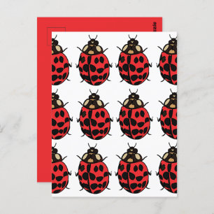 lieveheersbeestje Rood Zwart Insect lieveheersbees Briefkaart
