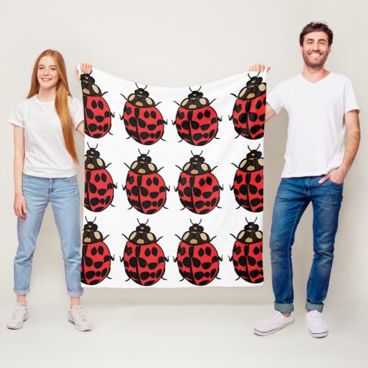 lieveheersbeestje Rood Zwart Insect lieveheersbees Fleece Deken (In situ)