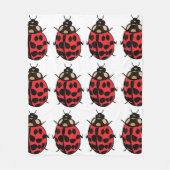 lieveheersbeestje Rood Zwart Insect lieveheersbees Fleece Deken (Voorkant)