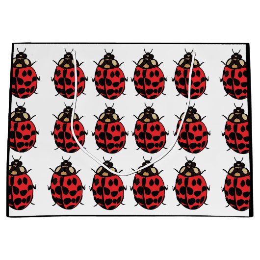 lieveheersbeestje Rood Zwart Insect lieveheersbees Groot Cadeauzakje (Voorkant)