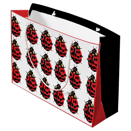 lieveheersbeestje Rood Zwart Insect lieveheersbees Groot Cadeauzakje (Achterkant Gekanteld)