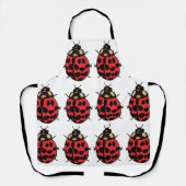 lieveheersbeestje Rood Zwart Insect lieveheersbees Schort (Voorkant)