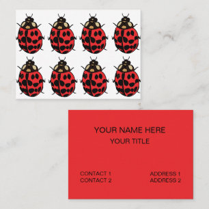 Lieveheersbeestje Rood Zwart Insect Lieveheersbees Visitekaartje