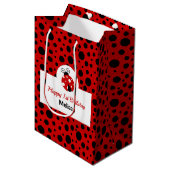 Lieveheersbeestje rood zwart polka stippen kindere medium cadeauzakje (Voorkant Gekanteld)