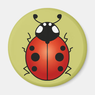 Lieveheersbeestje Rood Zwart Stippen Lieveheersbee Magneet