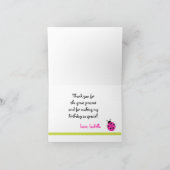 Lieveheersbeestje Roze Groen Gevouwen Dankkaartjes Bedankkaart (Binnen)