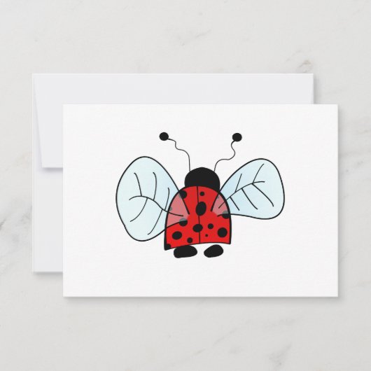 Lieveheersbeestje RSVP Kaartje (Voorkant)