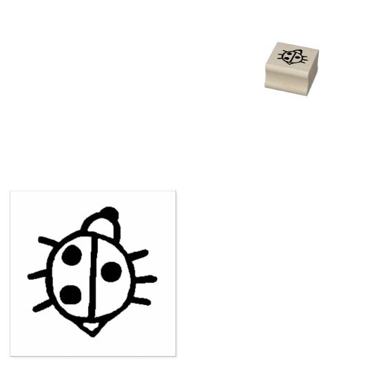 lieveheersbeestje rubberstempel (Gestempeld)