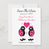 Lieveheersbeestje Save the Date-aankondigingen Kaart (Voorkant)