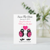 Lieveheersbeestje Save the Date-aankondigingen Kaart (Staand voorkant)