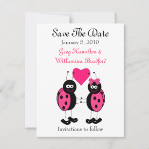 Lieveheersbeestje Save the Date-aankondigingen Kaart