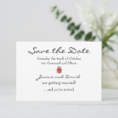 Lieveheersbeestje Save the Date kaart (Staand voorkant)