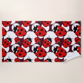 lieveheersbeestje Schattige insectenpatroon Strandlaken (Voorkant)