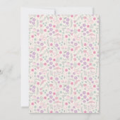 Lieveheersbeestje Schattige Roze Bloemen Meisje Ba Kaart (Achterkant)