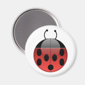 Lieveheersbeestje serie 1 ronde magneet (Voorkant / Achterkant)