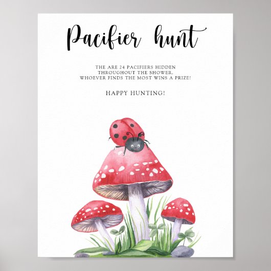 Lieveheersbeestje - speurtocht babyshowerspel poster (Voorkant)